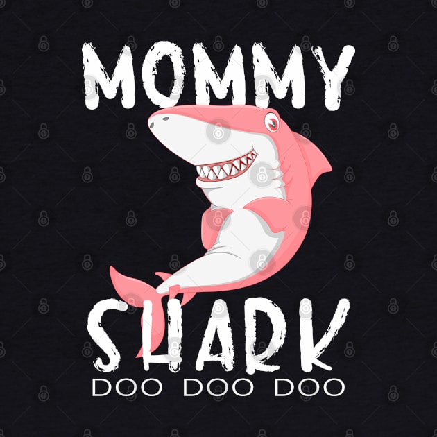 Mommy Shark Gift for Mom Wife-Womens Late Mothers Day by MaryMas